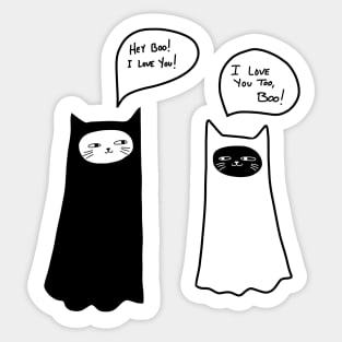 Halloween Cat Boos Sticker
